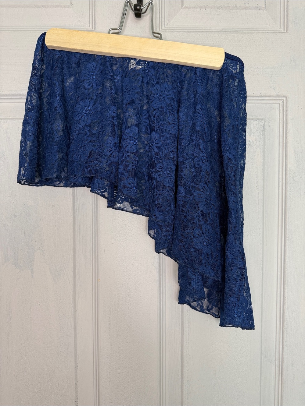Body Wrappers Navy Lace Asymmetrical Dance Skirt